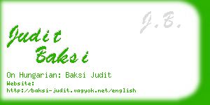 judit baksi business card